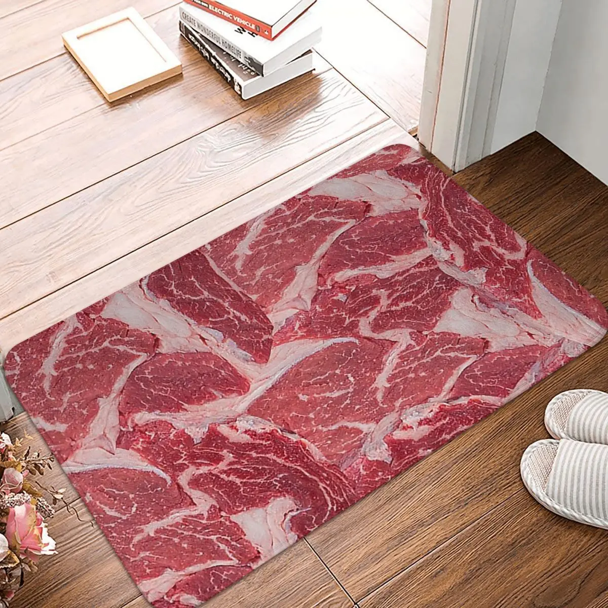 

Meat Doormat Rug Carpet Mat Footpad Polyester Anti-slip Sand Scraping Entrance Kitchen Bedroom Balcony Toilet