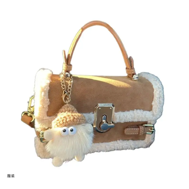 D0UD Functional Patchwork Crossbody Bag Fashionable Handbag Suitable for Professional