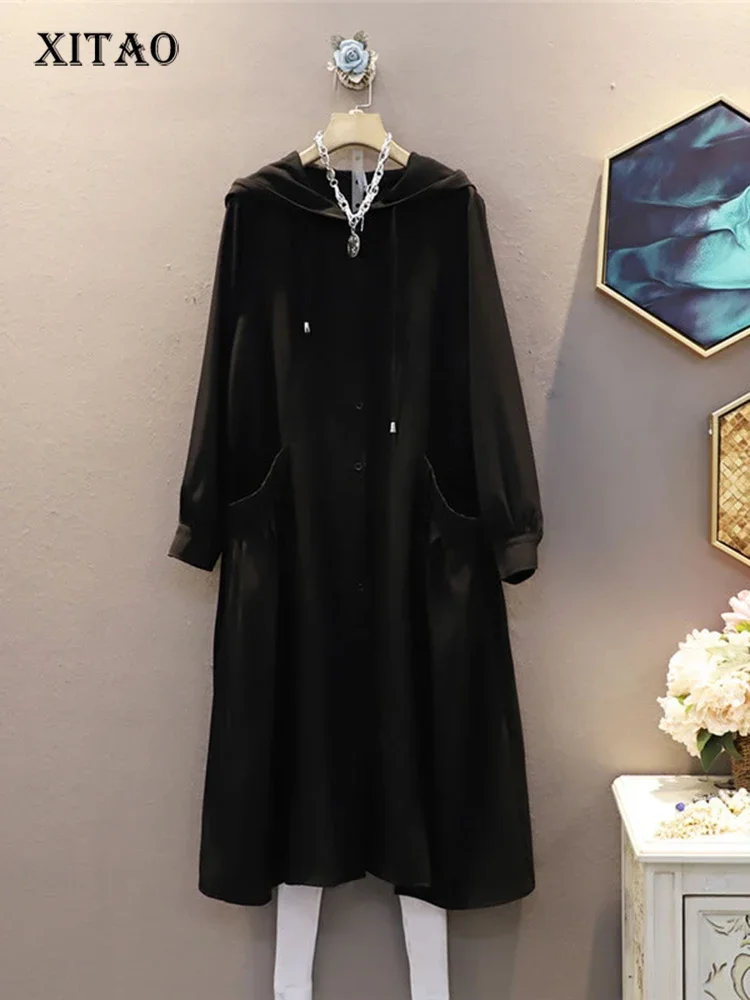 

Плиссированное Платье XITAO ZP2404, Модное Новое Женское весеннее маленькое элегантное свободное платье с одним нагрудным рукавом и карманами, 2024