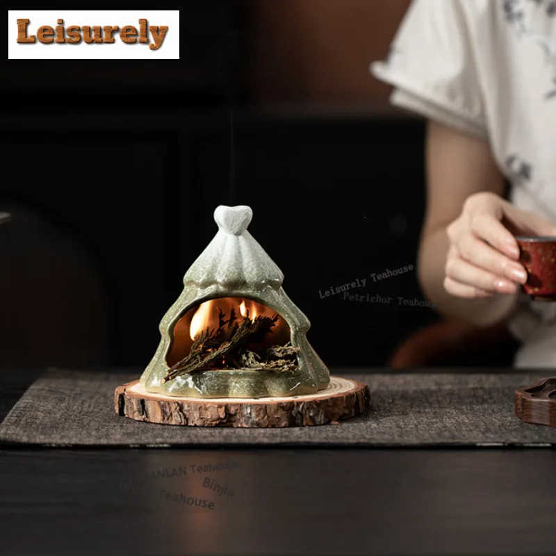 Christmas Tree Incense Holder Incense Smoke Waterfall Incense Burners Meditation Censer Tableware Accessories Ornaments Supplies