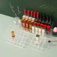 1pc Clear Lipstick Stand Case Makeup Organizer Storage Box Lipstick Display Stand Holder Cosmetic Jewelry Organizer Box 2