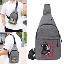 

Men Bags Chest Packs Outdoor Messenger Bag Fashion Canvas Sling Backpack Cross Body Pack Dog Print Hand Bags for Women New 2022