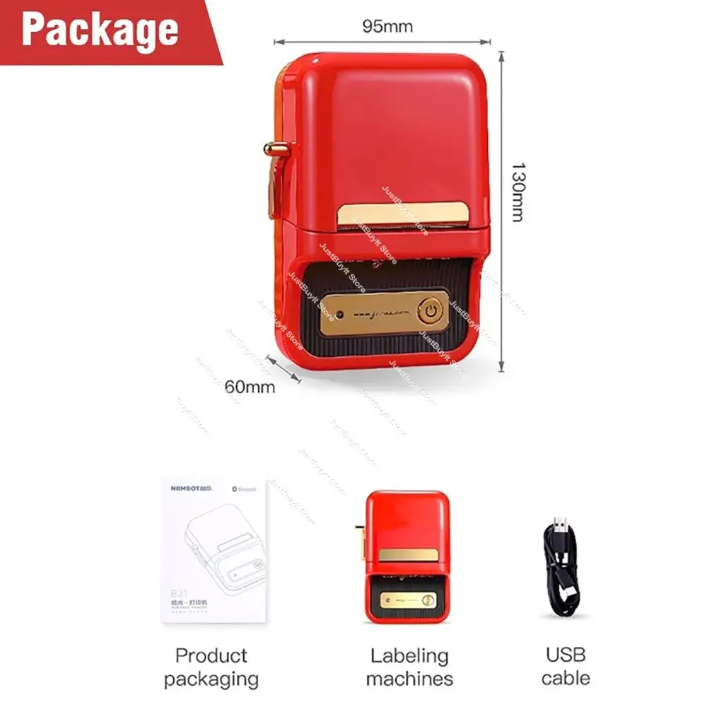 Niimbot B21 Impressoras de Etiquetas sem Fio Etiqueta Fabricante Etiqueta Térmica Portátil Handheld Impressora Código de Barras Preço Tag para o Telefone Móvel Quente - Imagem 5