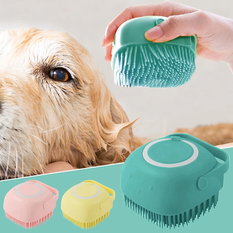 Silicone Pet Dog Cleaning Brush  Brush Dog Puppy Massage Shower - Pet Bath  Brush - Aliexpress