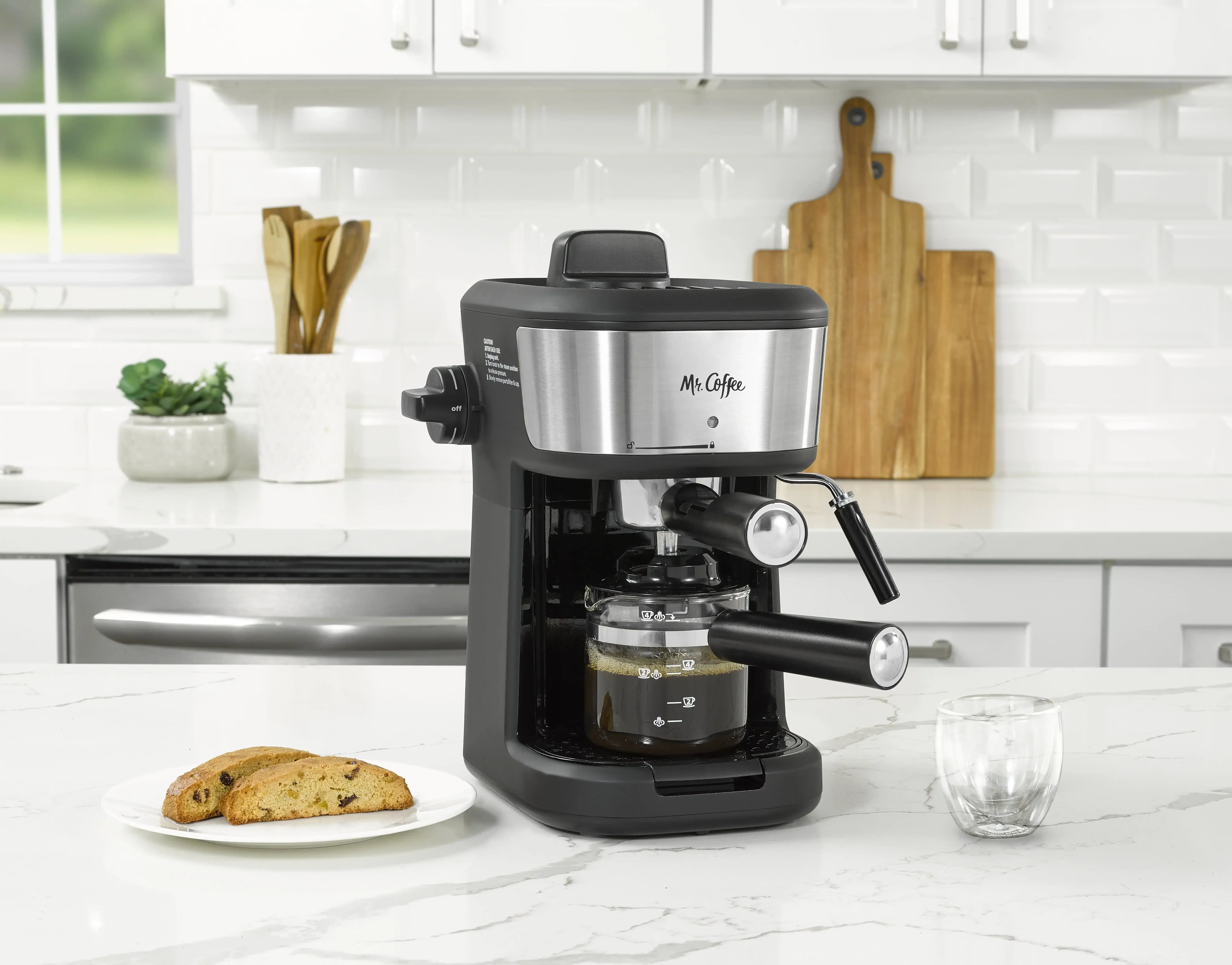 Mr. Coffee Steam Espresso and Cappuccino Maker - Black