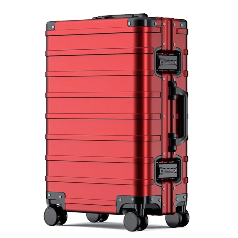 thumbnail image 1 of Nuevo Equipaje de viaje totalmente de aluminio, maleta con ruedas a la moda de alta gama, bloqueo de contraseña ultra silencioso, caja de embarque de 20 pulgadas, equipaje de tendencia, 1 of 4