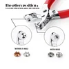Plier Tool 100/200 Set 10 Color Metal Sewing Buttons Hollow/Solid Prong Press Studs Snap Fasteners for Installing Clothes Bags 3