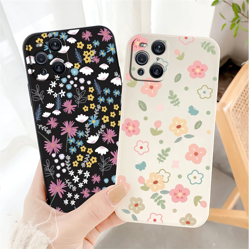 Elegant Floral Pattern Liquid Silicone Phone Case - Fashionable Flower Design