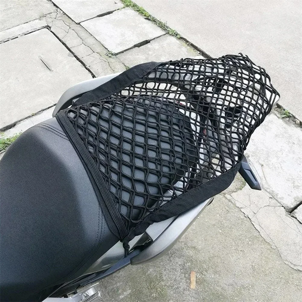 Motorcycle Quick-Release Cargo Net-UV Resistant Elastic Mesh with Metal Hooks for Bike/Scooter Accessories