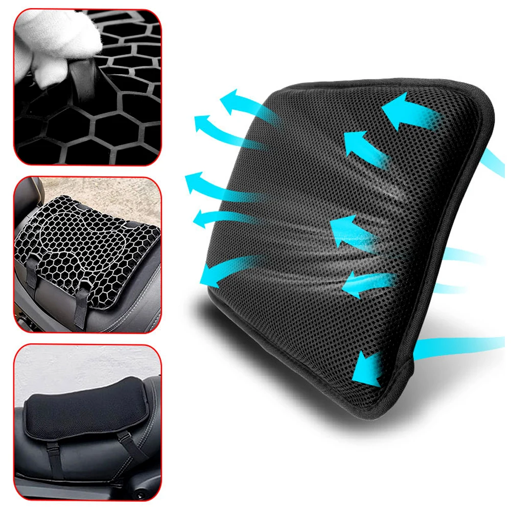 Cuscino In Gel Per Moto - Design A Nido D'Ape, Impermeabile E Antiscivolo, 38x32cm - Foto 6