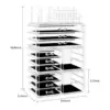 Acrylic Clear Dustproof Makeup Storage Organizer Drawers Large Skin Care Cosmetic Display Cases 4