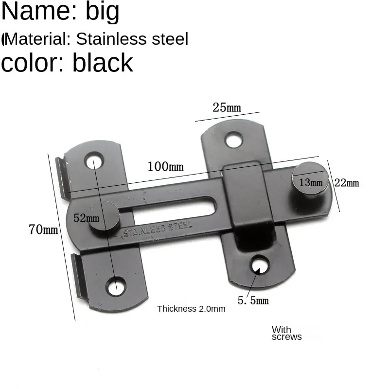1Pc Stainless Steel Hasp Latch Lock for Sliding Door Window Cabinet Fitting For Home Security Door Hardware Accessories