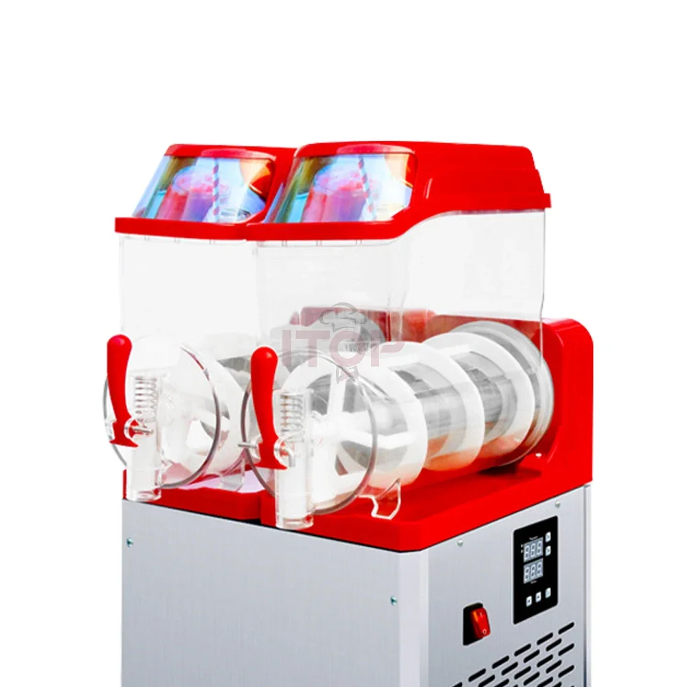 1/2/3 Tank Machine Commercial Frozen Drink Margarita Slushie Machine Snow Frozen Drink Slushy Smoothie Maker 12L Slush Machine 2