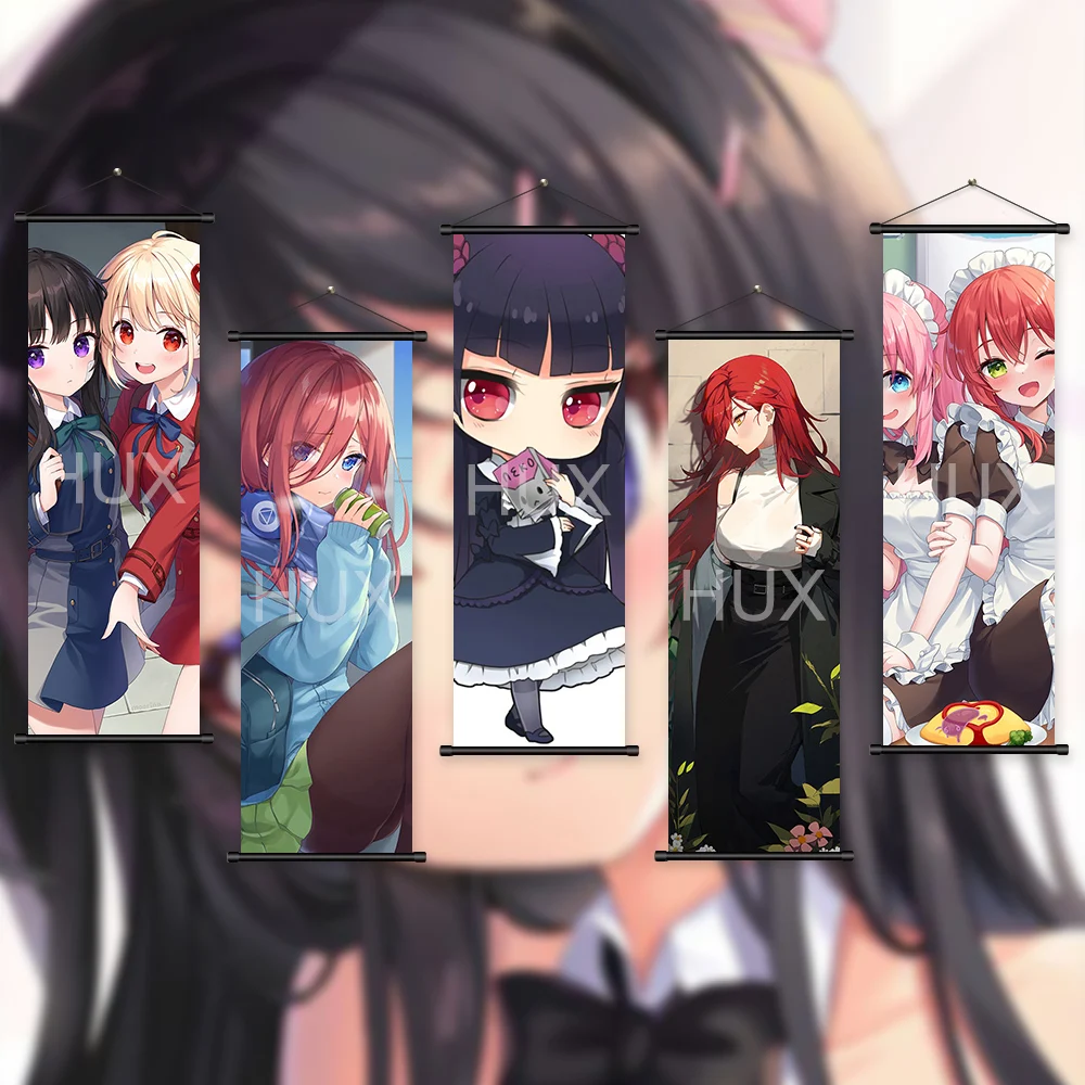 

Cartoon Character Anime Girl Sexy Wall Poster Hanging Scroll Aesthetic Canvas Painting Home Room Bedside Background Decor Poster