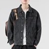 Men's Spring and Autumn Denim Jackets men's brown denim jacket Pure cotton workwear casual men's denim tops 5