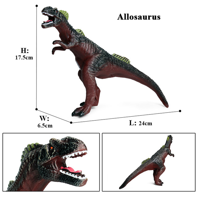 Soft Jurassic Carnivorous Triceratops Stegosauridae T-rex Dinosaur Toy Action Figures Collection Animals Model Kids Gift