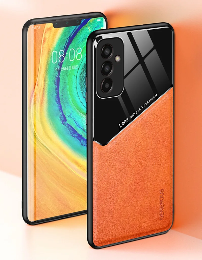 Prabangus odinis telefono dėklas, skirtas „Samsung Galaxy M13 4G M23 M33 M53 5G A03 Core A03S A13 A23 A33 A53 A73“ dangteliui su silikoniniu dėklu_voghion.com