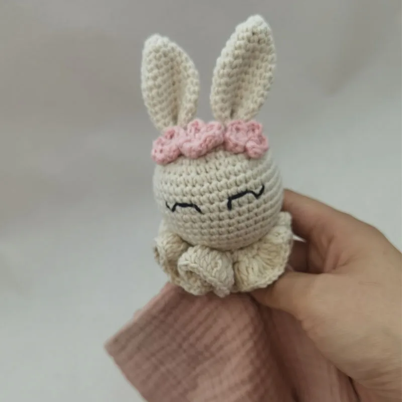 Baby Soother Appease Towel Bib Soft Animal Rabbit Sleeping Doll Teether Infants Soft Comfort Sleeping Nursing Cuddling Blanket T