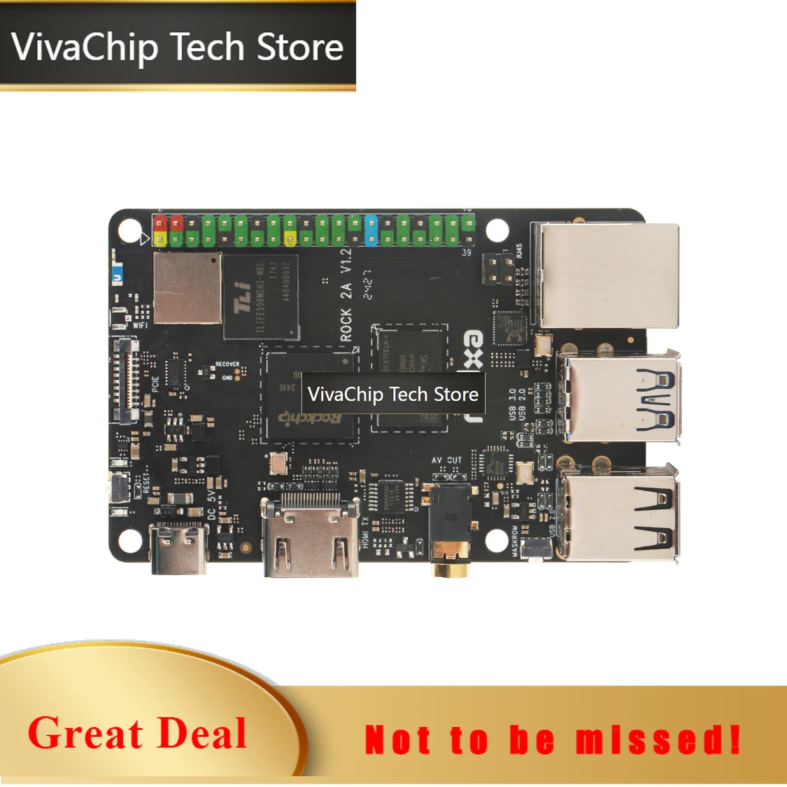 VivaChip TechRadxa ROCK 2A RK3528A 4코어 CPU, GPU..