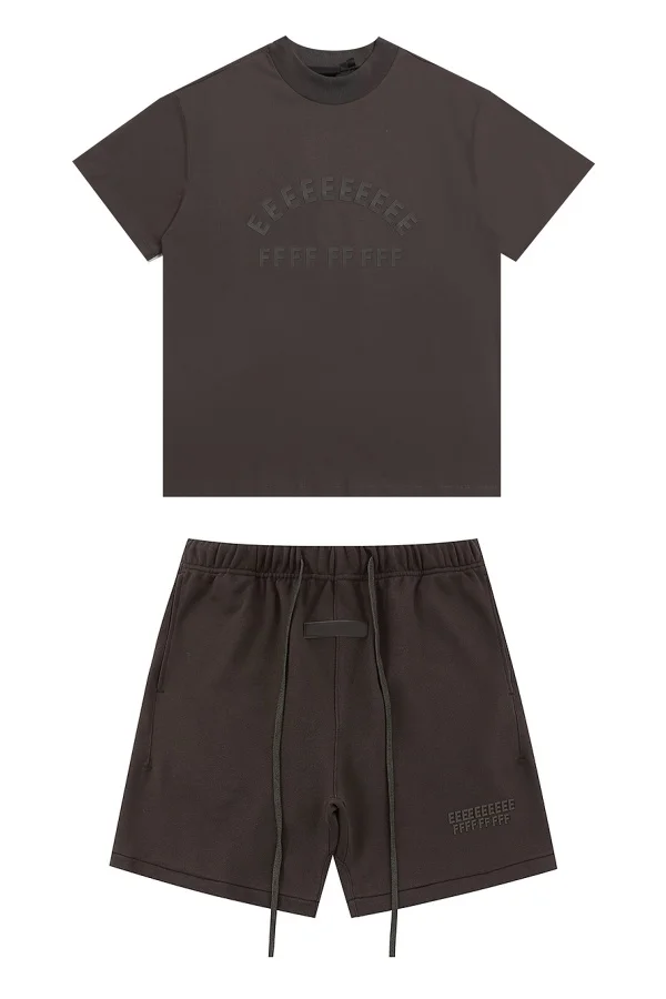 High Quality Summer Men’s Set Classic Brand Rubberzied Logo T shirts And Shorts Sets Hiphop Drawstring Shorts Streetwear Tees