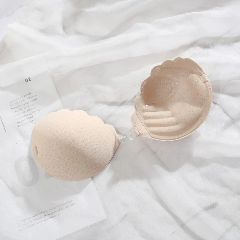 

Sexy Women Invisible 3/4 Cup Push Up Bra Silicone Chest Stickers Lift Up Self Adhesive Front Buckle Strapless Breast Petals Pads