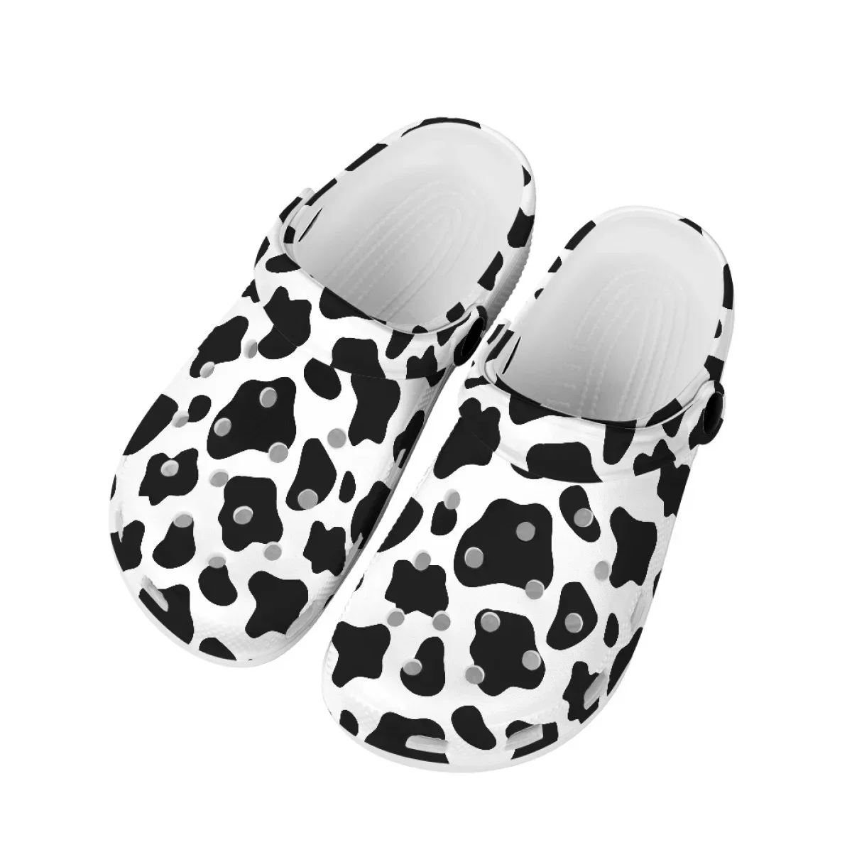 Cute Cow Print Lightweight Indoor Slippers Casual Non-slip Bathroom Shower Slides Popular Animal Print Sandals Garden Shoes