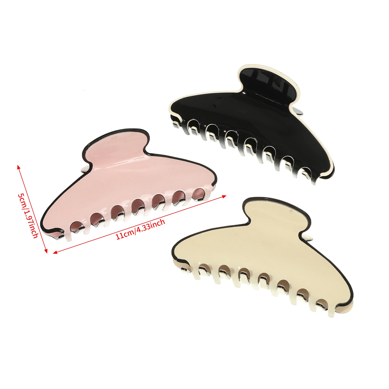 1pc Korean Large Crab Hair Claw Clips Clamps Women Girls Sweet Plastic Ponytail Holder Hair Barrettes Hairpin Hair Accessories