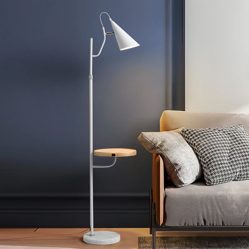 

Modern Floor Lamp Nordic Standing Lamp with Round Table Art Deco Floor Lamps for Living Room LED Sofa Floor Lights for Tea Table