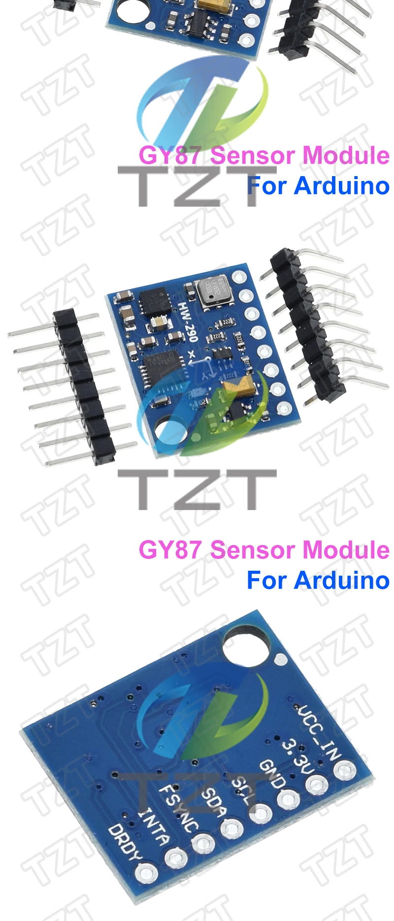 TZT GY-87 Modul HMC5883L BMP180 GY87 Sensormodul GY87 für Arduino – Detail 4