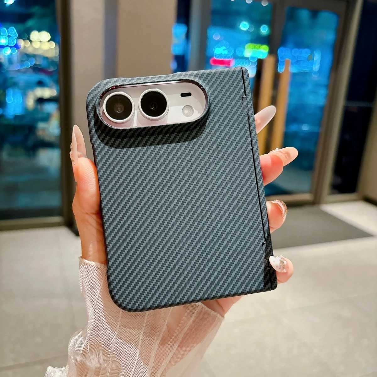 Carbon Fiber Matte Magnetic Phone Case with Shockproof Protective Cover