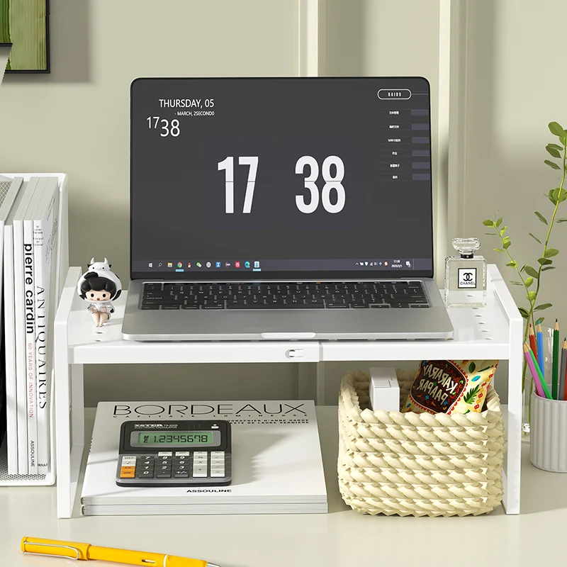 storage racks desktop shelf adjustable multilayer for desk book storage office