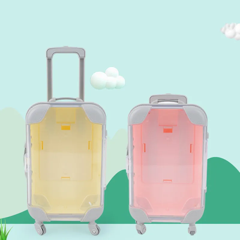 Multi-Purpose Women Jewelry Suitcase Package Mini Trolley False