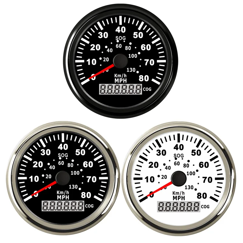 

Бесплатная доставка Автомобильная приборная панель GPS измерители скорости Sog 0-80 миль/ч 0-130 км/ч дисплей спидометры Cog 0-360 ° С GPS антенной