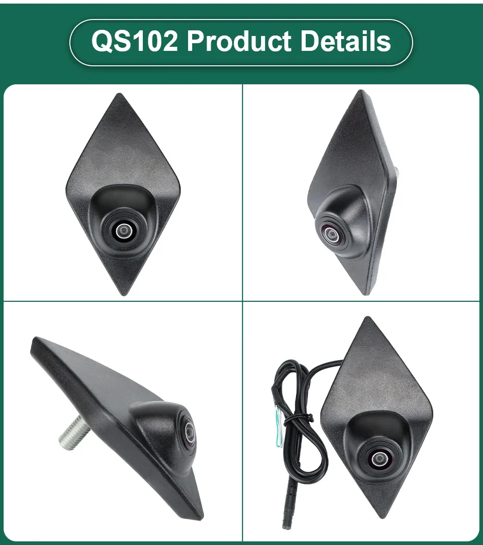 오나이스 AHD 1080P 170 ° Renault Megane 2 Clio 4 RS Master 3 Kadjar Scenic Twingo Fluence Captur Trafic 용 자동차 전면보기 카메라