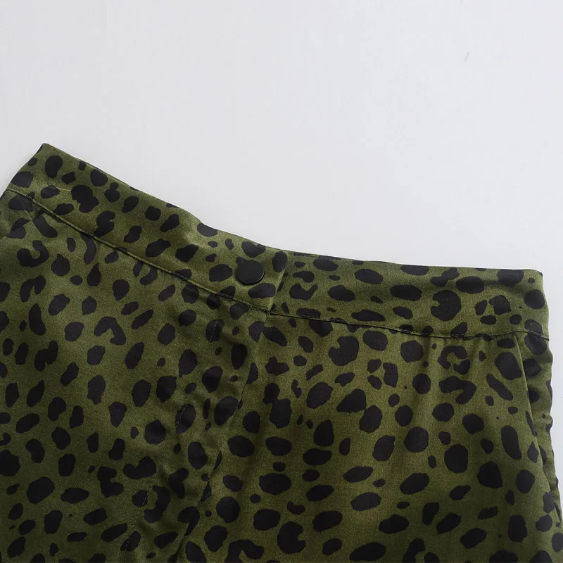 2022 Women Summer Loose Straight Pants Leopard print High waist Full Length Pant Female Fashion Street Satin Trousers Clothes gloria vanderbilt capris