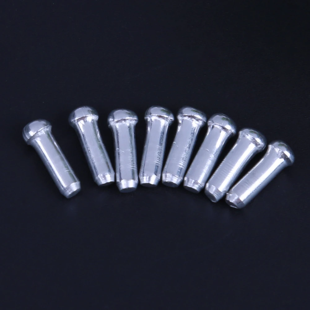 100pcs 자전거 케이블 엔드 캡 알루미늄 케이블 팁 와이어 엔드 캡 브레이크 디레일러 케이블 사이클링 부품 용 엔드 보호 커버