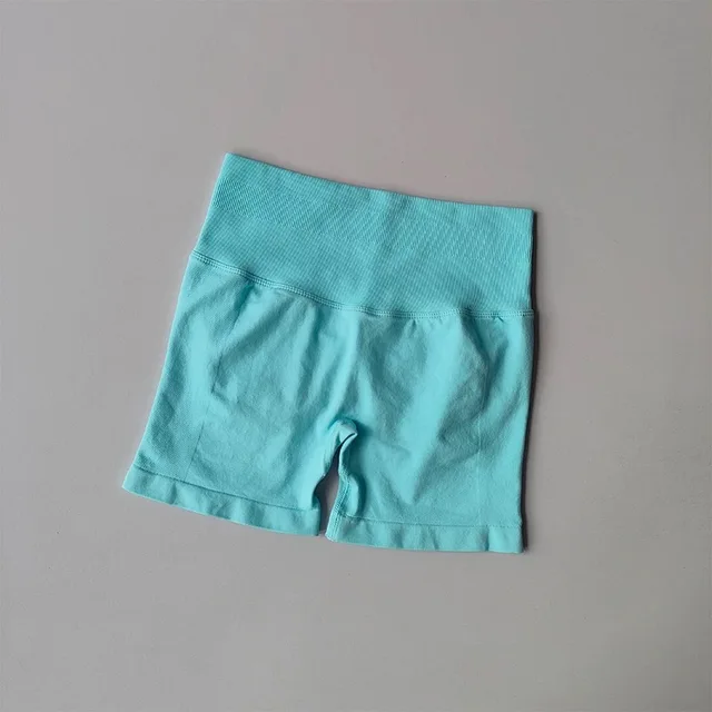 Women's High Waist Yoga Pants Summer Elastic Gym Shorts Peach Butt Lifting Iron Training Sports Three-Point Design