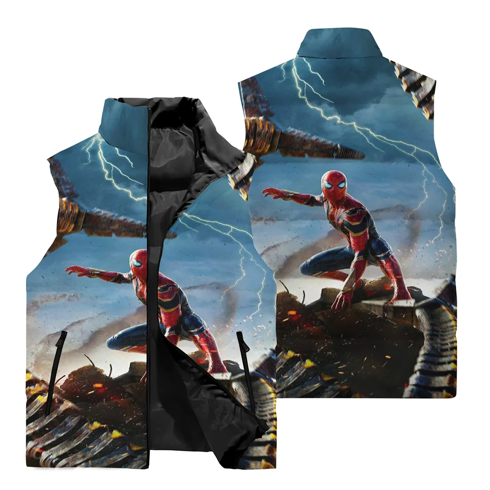 thumbnail image 1 of Nueva chaqueta para hombre, chaleco de superhéroe de Marvel, Spider-Man, chaqueta con estampado 3D, cortavientos, chaqueta cálida para correr al aire libre para hombre, 1 of 5