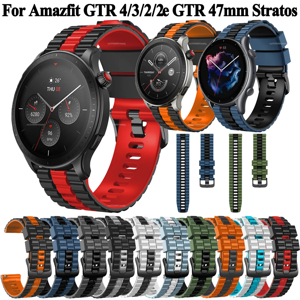

Ремешок силиконовый для Xiaomi Huami Amazfit GTR 4/GTR4/47 мм/GTR 3 Pro/2e/2/Stratos 3, 22 мм