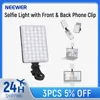NEEWER Selfie Light with Front & Back Phone Clip, High Power 60 LED 2000mAh Rechargeable CRI 95+ 3 Modes Light for Tablet/Laptop