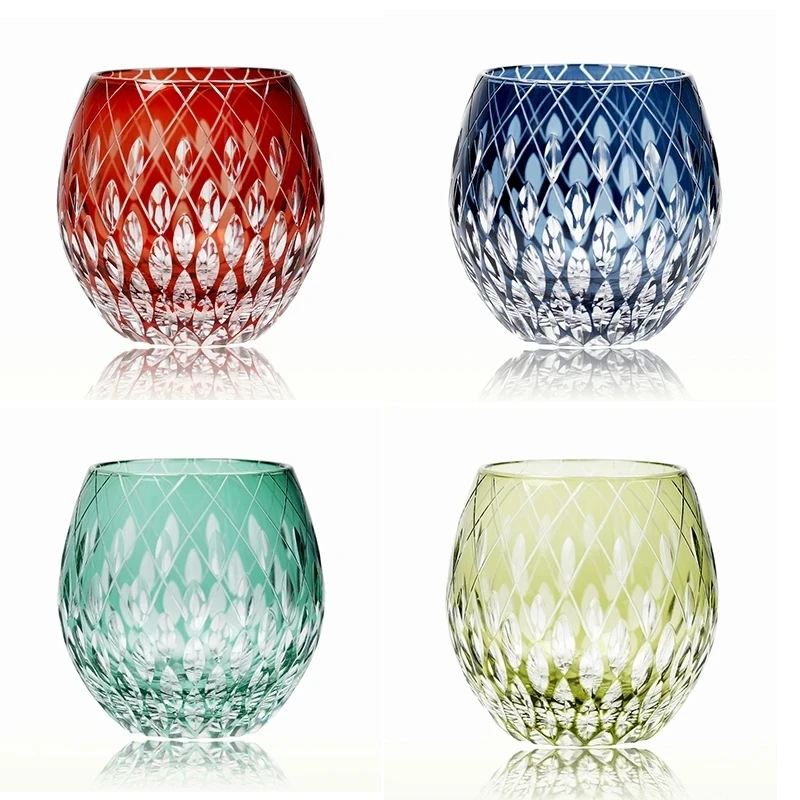 

330 мл калейдоскоп капля виски стакан в японском стиле смодо Кирико хрустальные винные очки гравировка фотографический коньяк