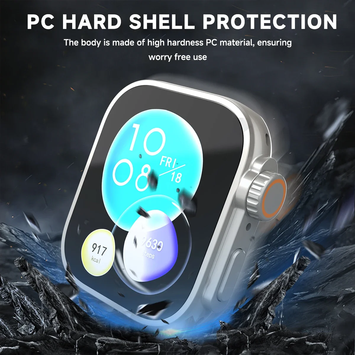 Ultra Screen Protector and PC Case + Glass for Huawei Watch Fit 3 Smartwatch
