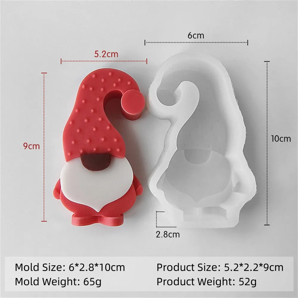 3 Moules En Silicone Pour Lutins De Noël - Formes 3D Pour Résine, Bougies, Savon - DIY Déco De Noël Et Pâques