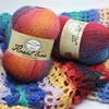 100g / 1Pcs 100% Wool Yarn  Space Dyed Hand Knitted Wool Soft Fluffy Yarn  DIY Crocheted Shawl Scarf Hat Sweater Gloves 1