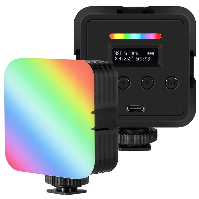 cable cameras RGB Full Color LED Video Light 2500K-9000K Portable Camera Light 2000mA LIthum Batterry Capacity Mini Fill Lamp camera charger