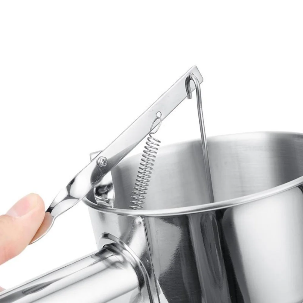 600/1200ML Oil Bucket with Holder Stainless Steel Funnel Dispenser Cupcake Pancake Batter Octopus Ball Kitchen Baking Tool