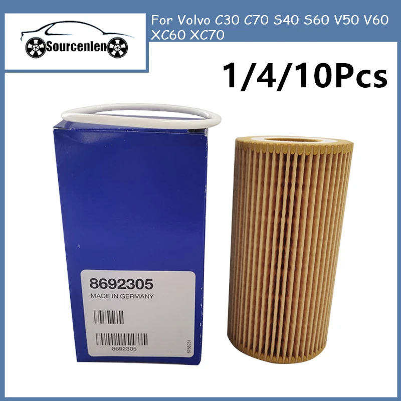 

Car Oil Filter High Quality Engine Oil Filter for Volvo C30 C70 S40 S60 V50 V60 XC60 XC70 OEM No. 8692305