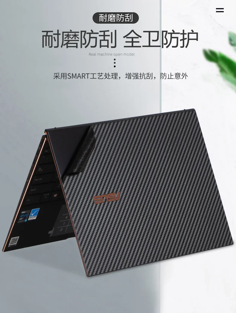 Precut 1xTop+1xBottom Skin Sticker Cover For Asus Zenbook UX Pro Duo 15 14 OLED UX582 UX8402 UX425 UM425 UX363 UX371 UX393 UX325