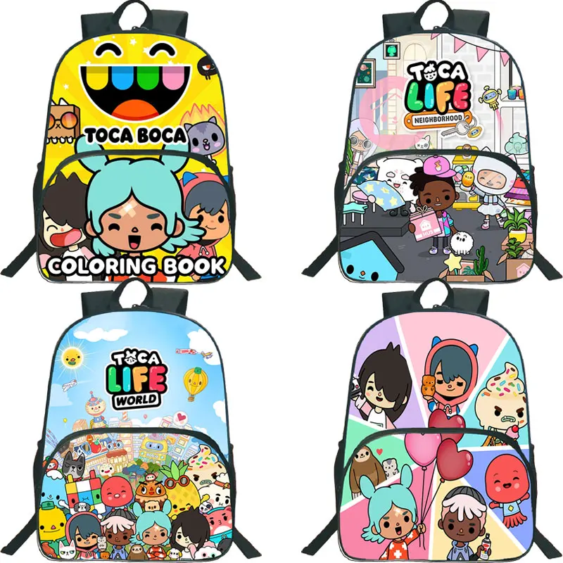 Toca Boca Life World Game Backpack Toca Boca School Bags Girls Boys