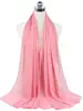Nouveau foulard en mousseline uni pour femme, prêt-à-porter, hijab instantané, châle musulman, hijabs islamiques, écharpe arabe, foulards pour la tête